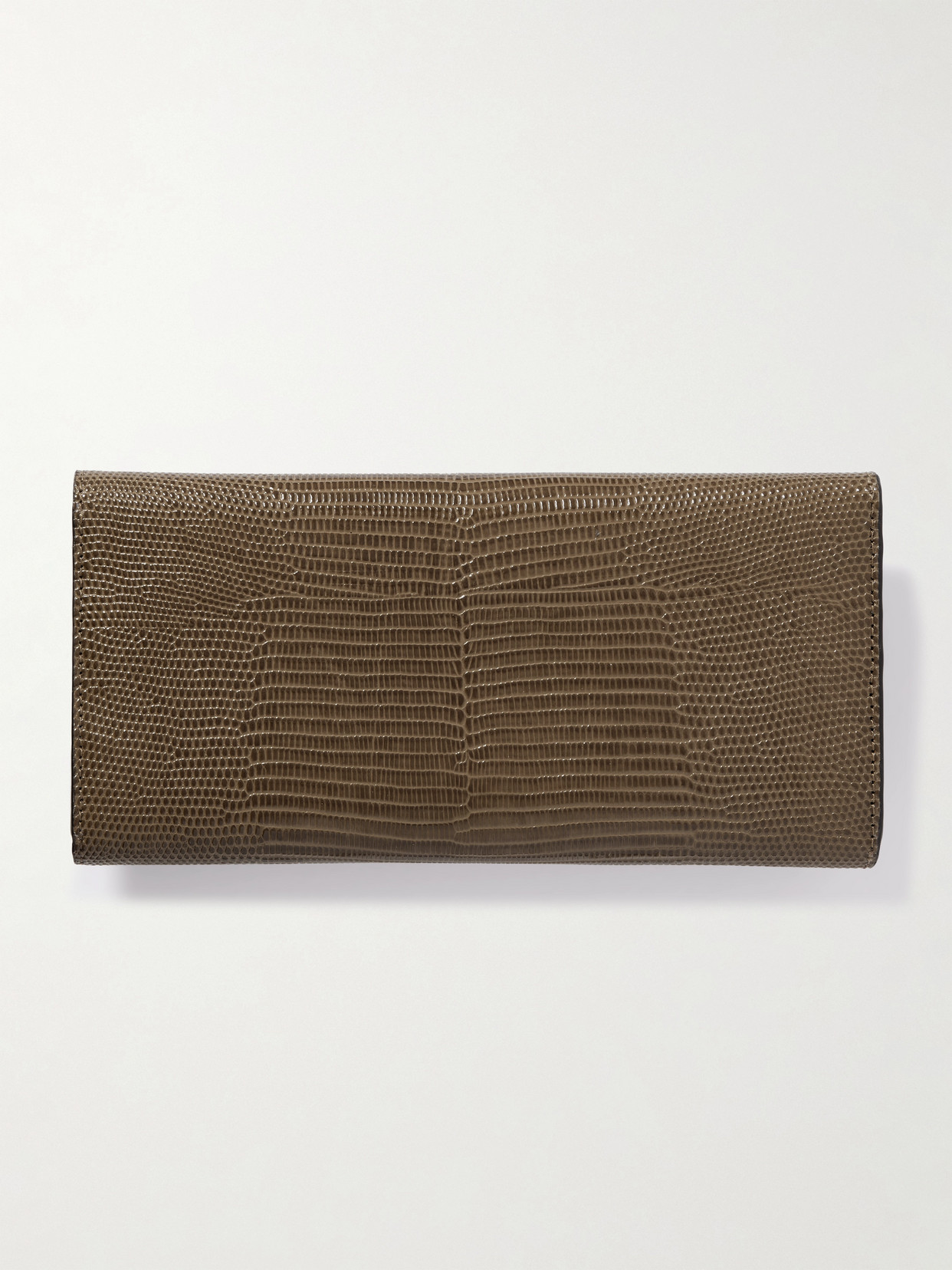 Totême T-lock Lizard-effect Leather Wallet