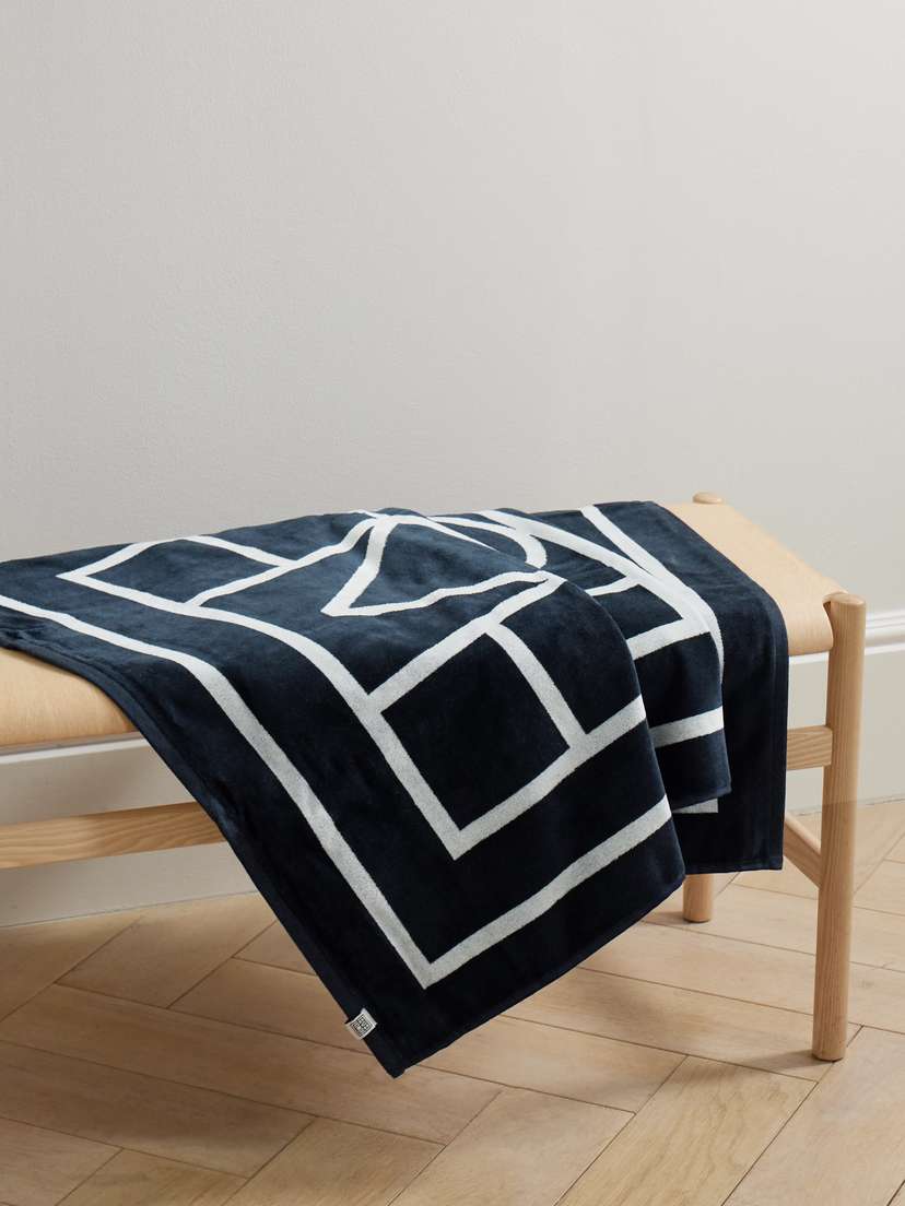 TOTEME Cotton-terry Jacquard Beach Towel
