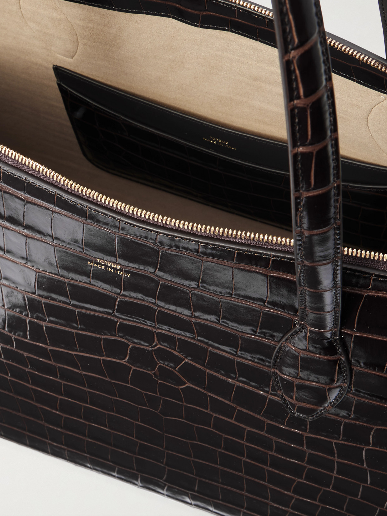 Totême Croc-effect Leather Tote