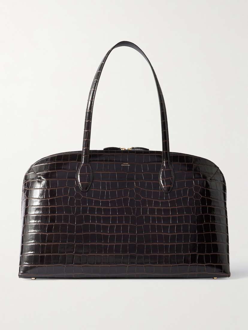 TOTEME Croc-effect Leather Tote