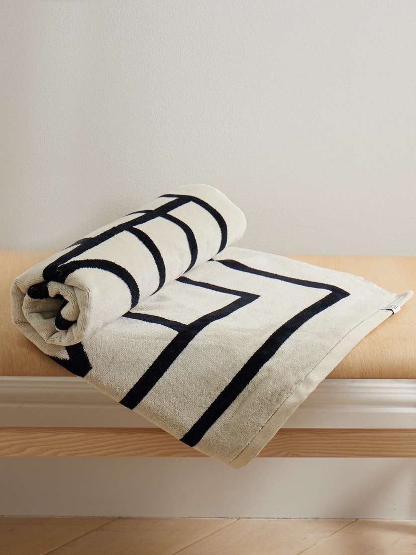 TOTEME Cotton-terry Jacquard Beach Towel