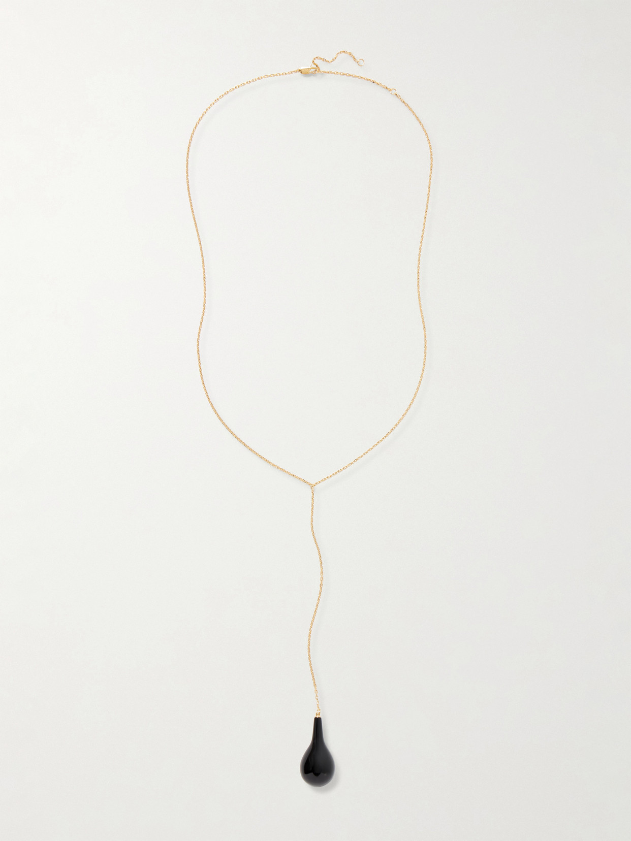 Totême Gold-plated, Onyx And Swarovski Crystal Necklace