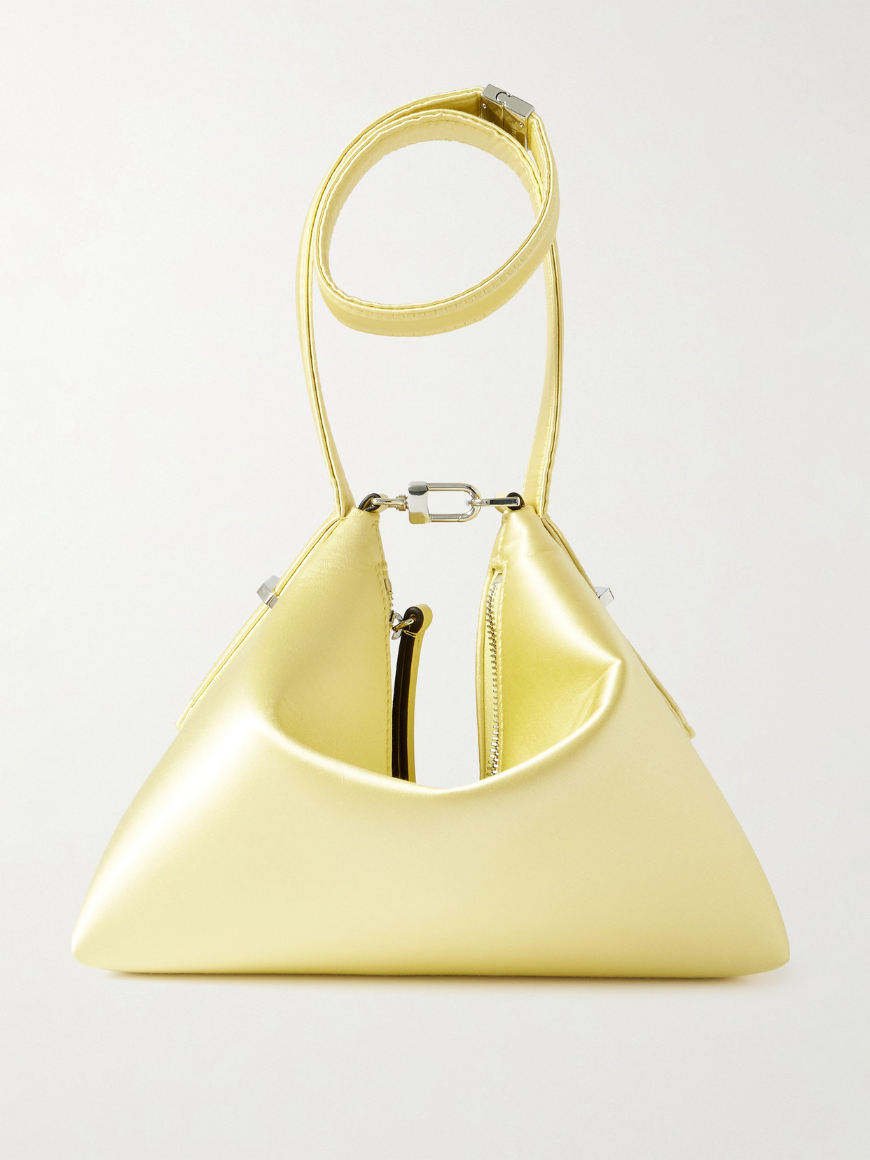 Totême Bevel Satin Tote In Yellow