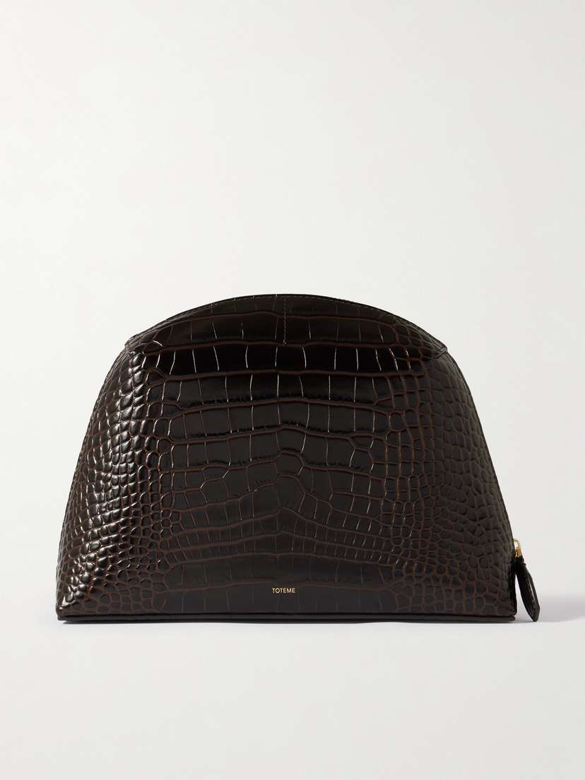 TOTEME Croc-effect Leather Clutch