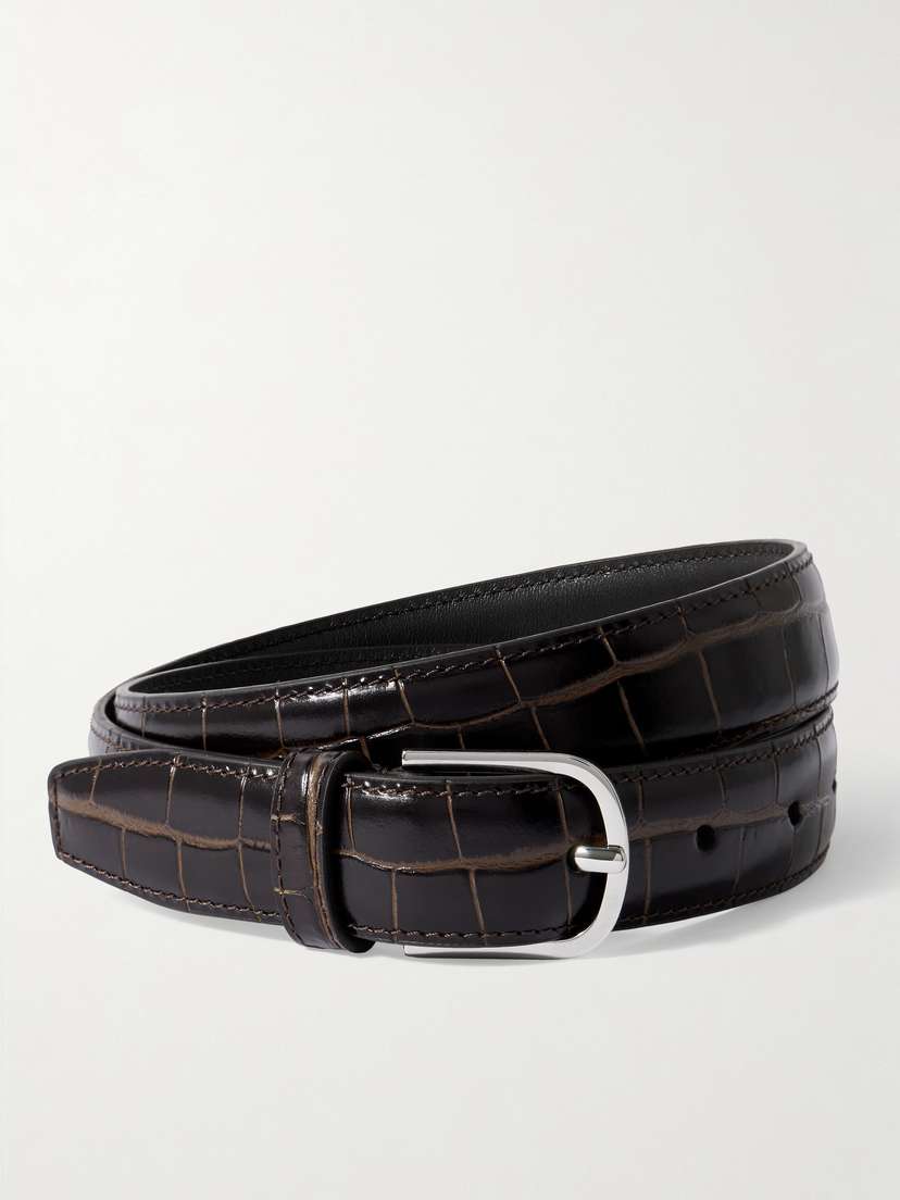 TOTEME Croc-effect Leather Belt