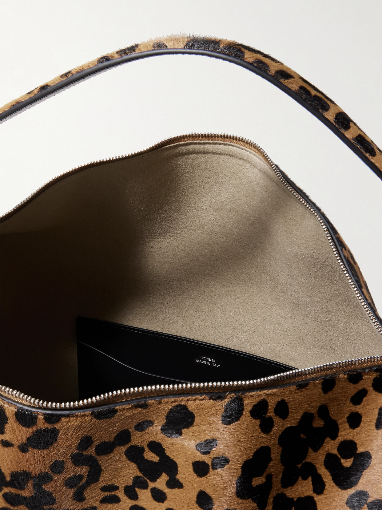 Totême Bevel Large Leopard-print Calf Hair Tote In Multi