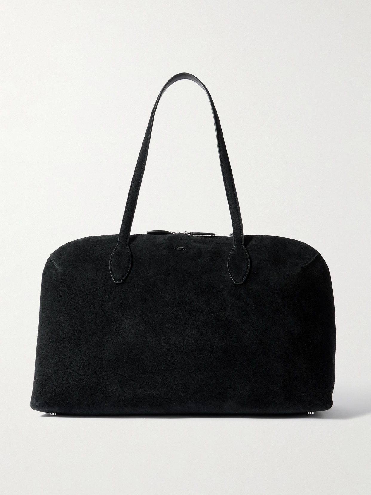 Totême Day Suede Tote In Black