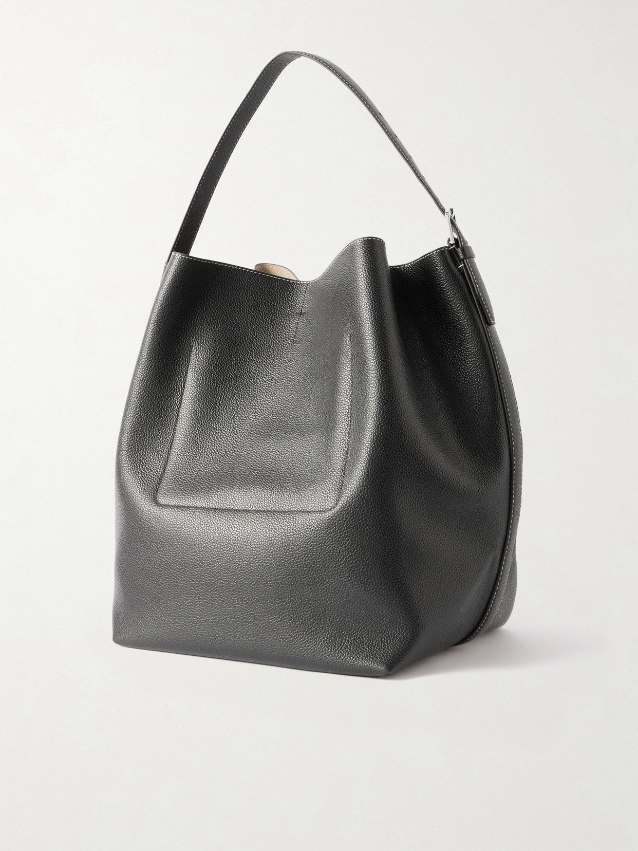 Textured-Leather Tote