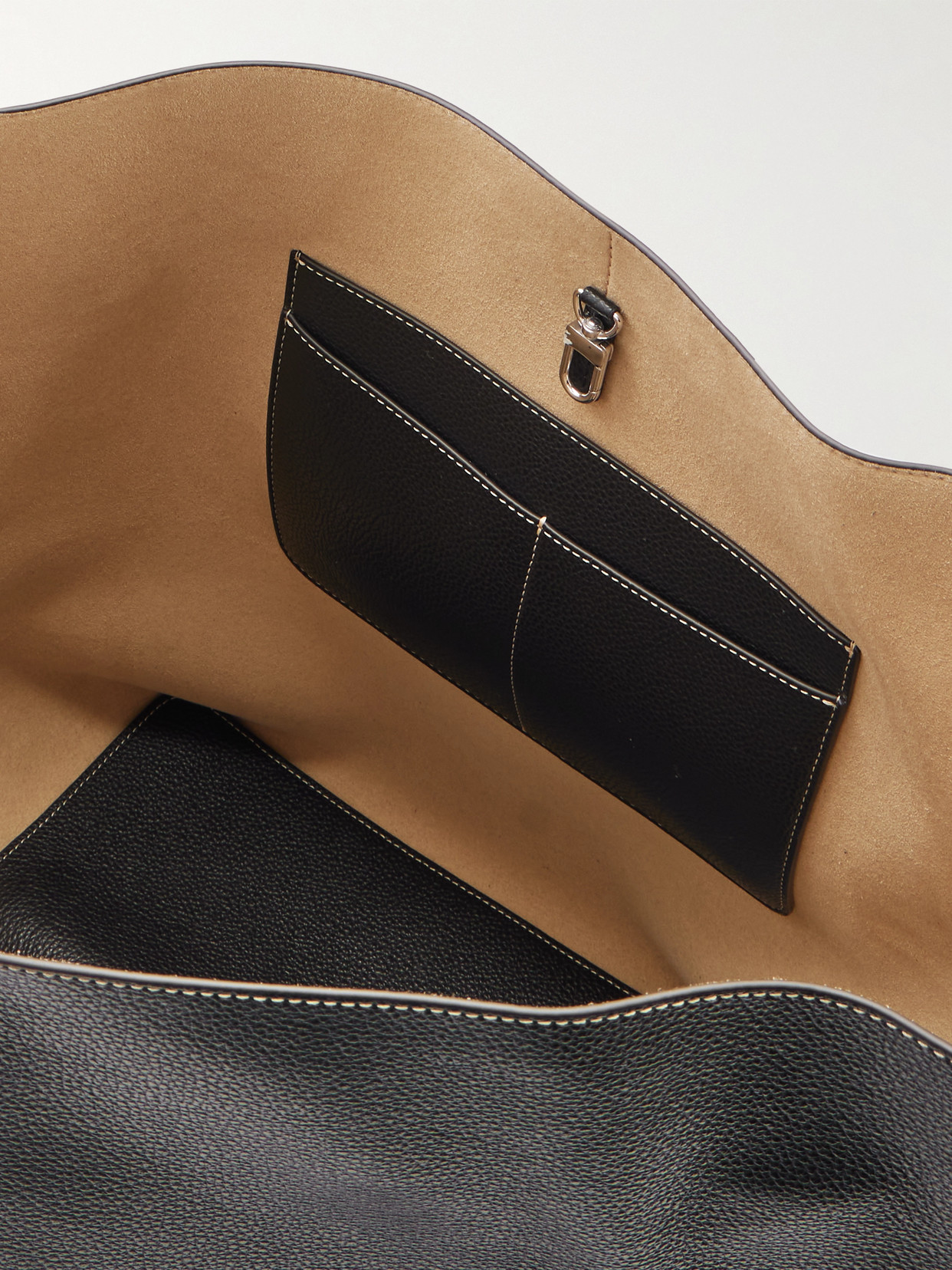 Textured-Leather Tote