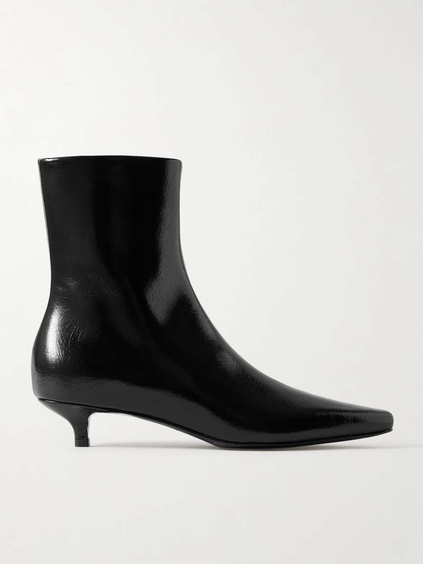 TOTEME Glossed-leather Ankle Boots