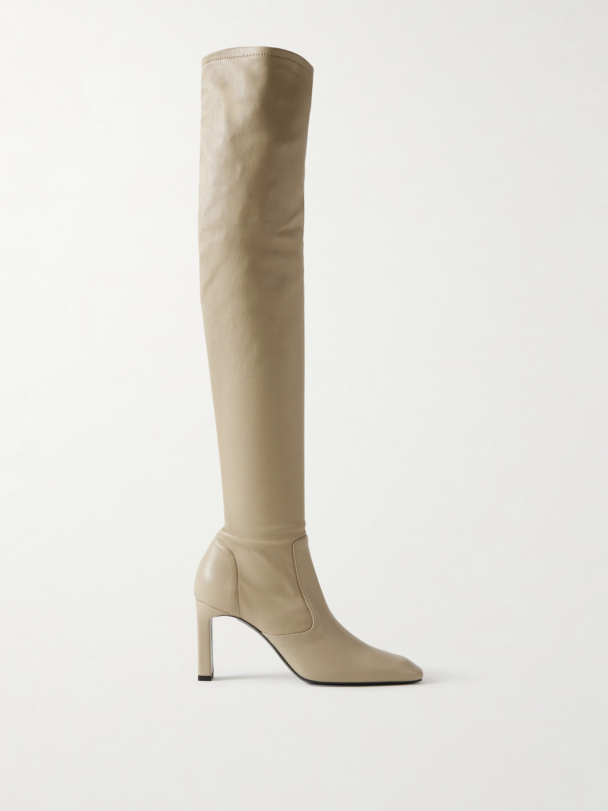 Totême Leather Over-the-knee Boots In Neutral