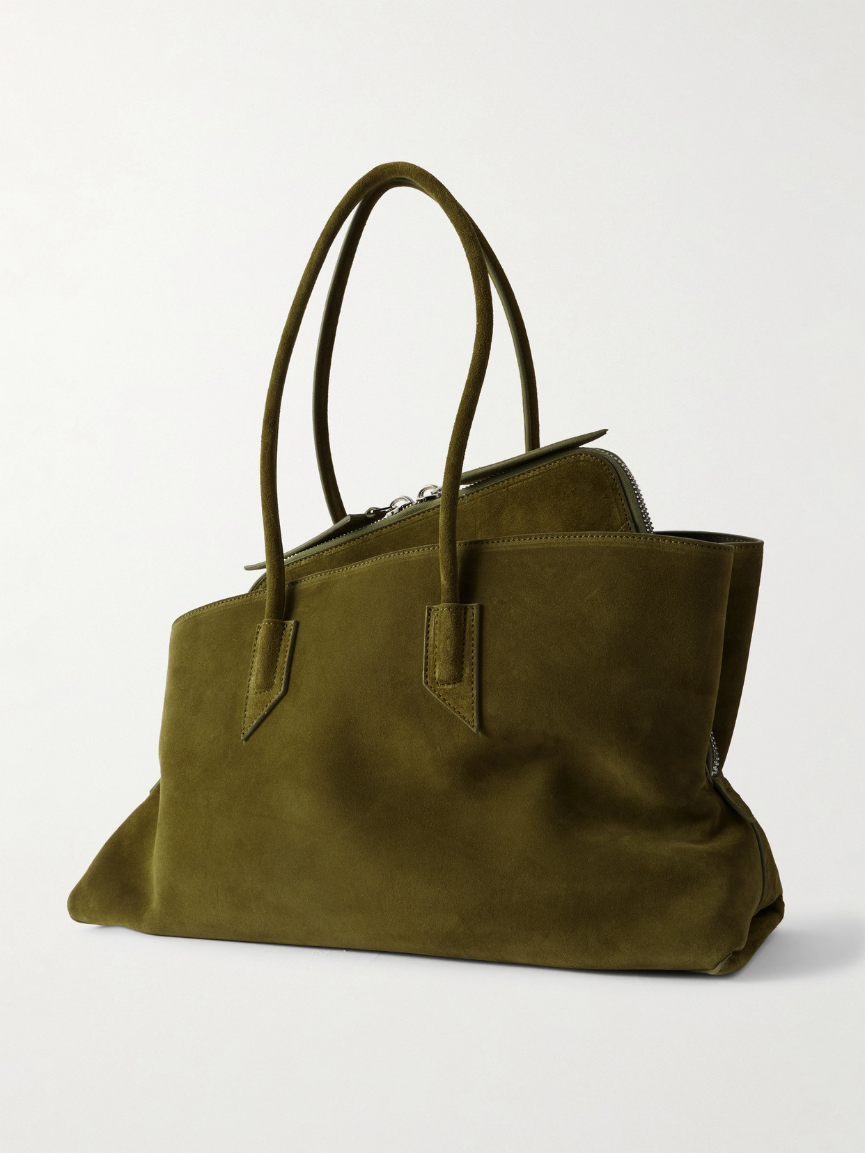 Attico La Passeggiata Medium Asymmetric Suede Tote