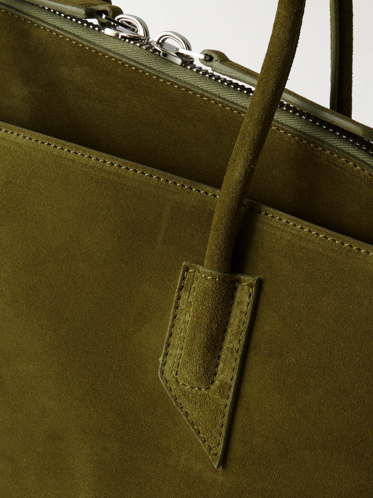 Attico La Passeggiata Medium Asymmetric Suede Tote
