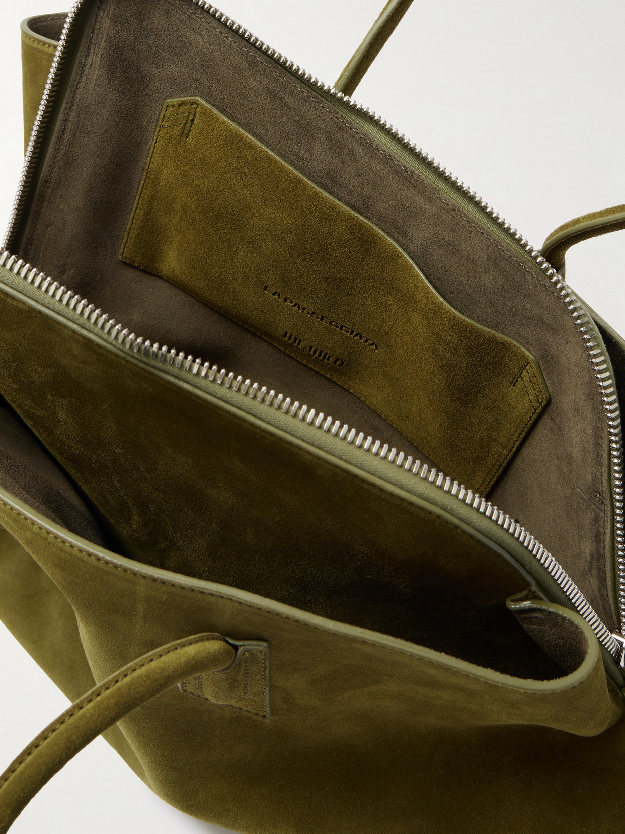 Attico La Passeggiata Medium Asymmetric Suede Tote