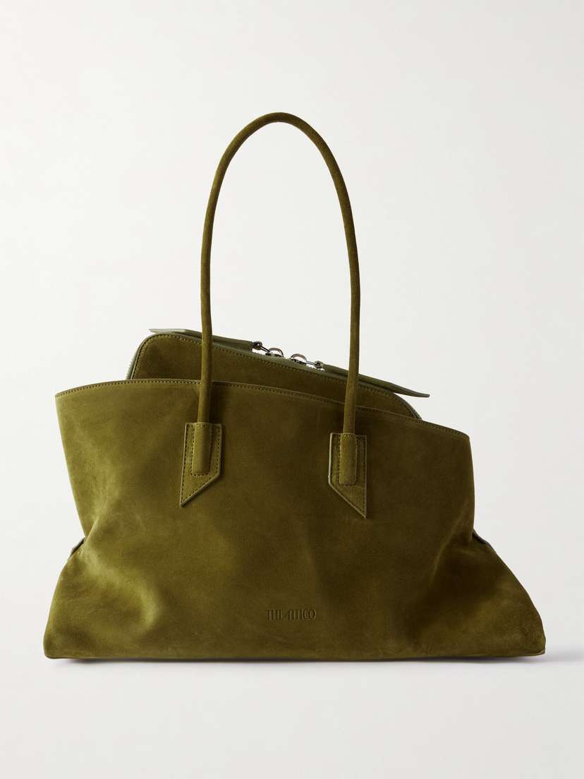 The Attico La Passeggiata Medium Asymmetric Suede Tote