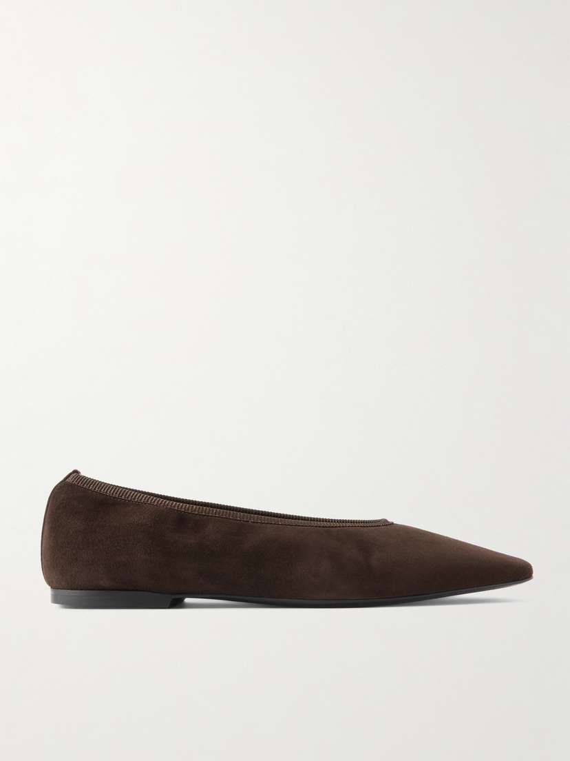 TOTEME Minimalist Suede Ballet Flats