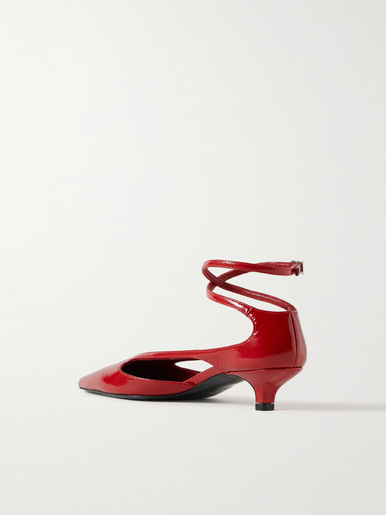 Totême Cutout Patent-leather Pumps In Red