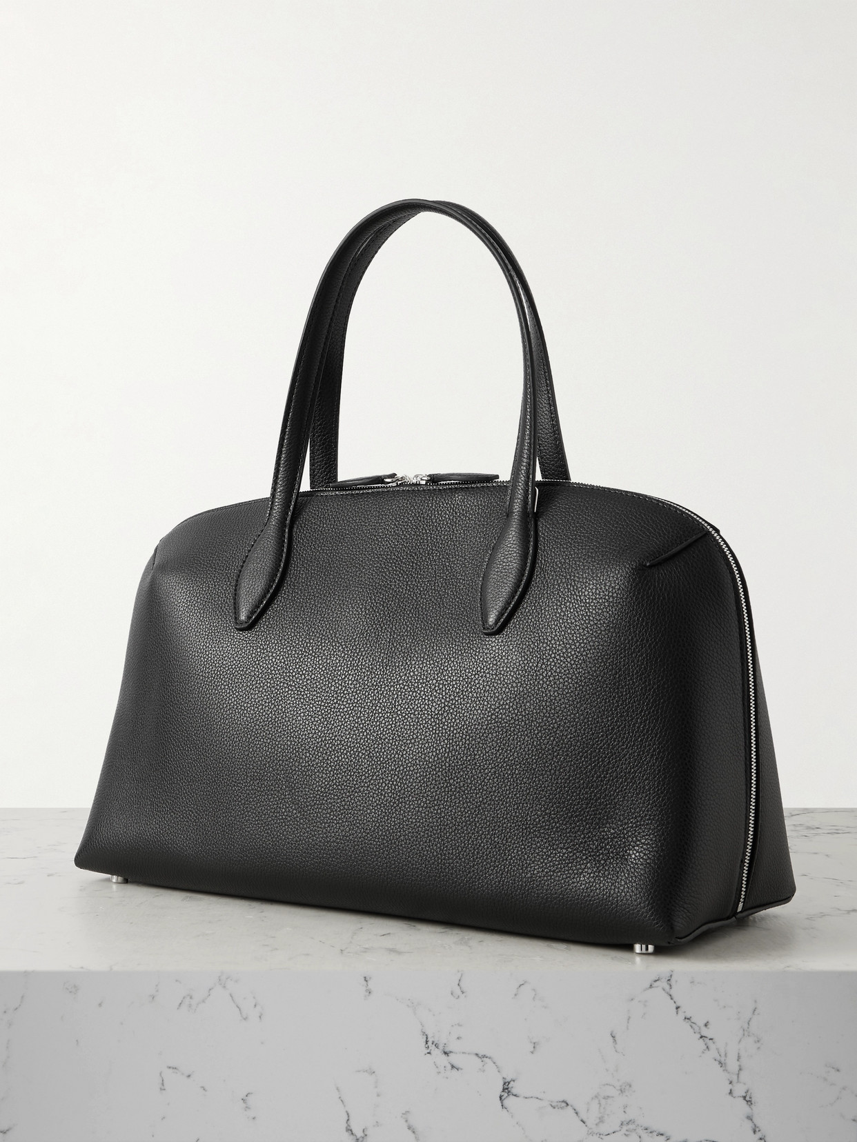 Textured-Leather Tote