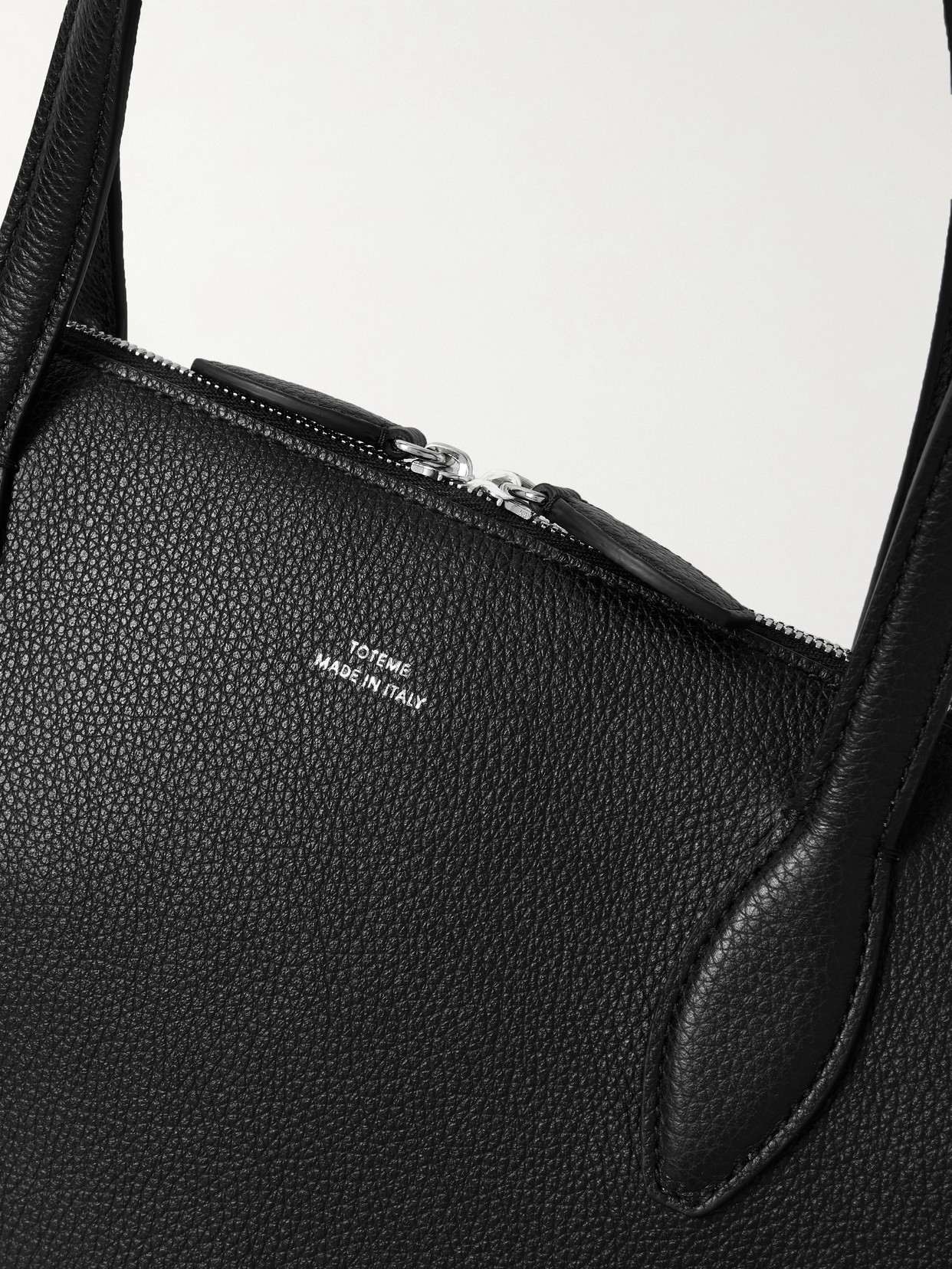 Textured-Leather Tote