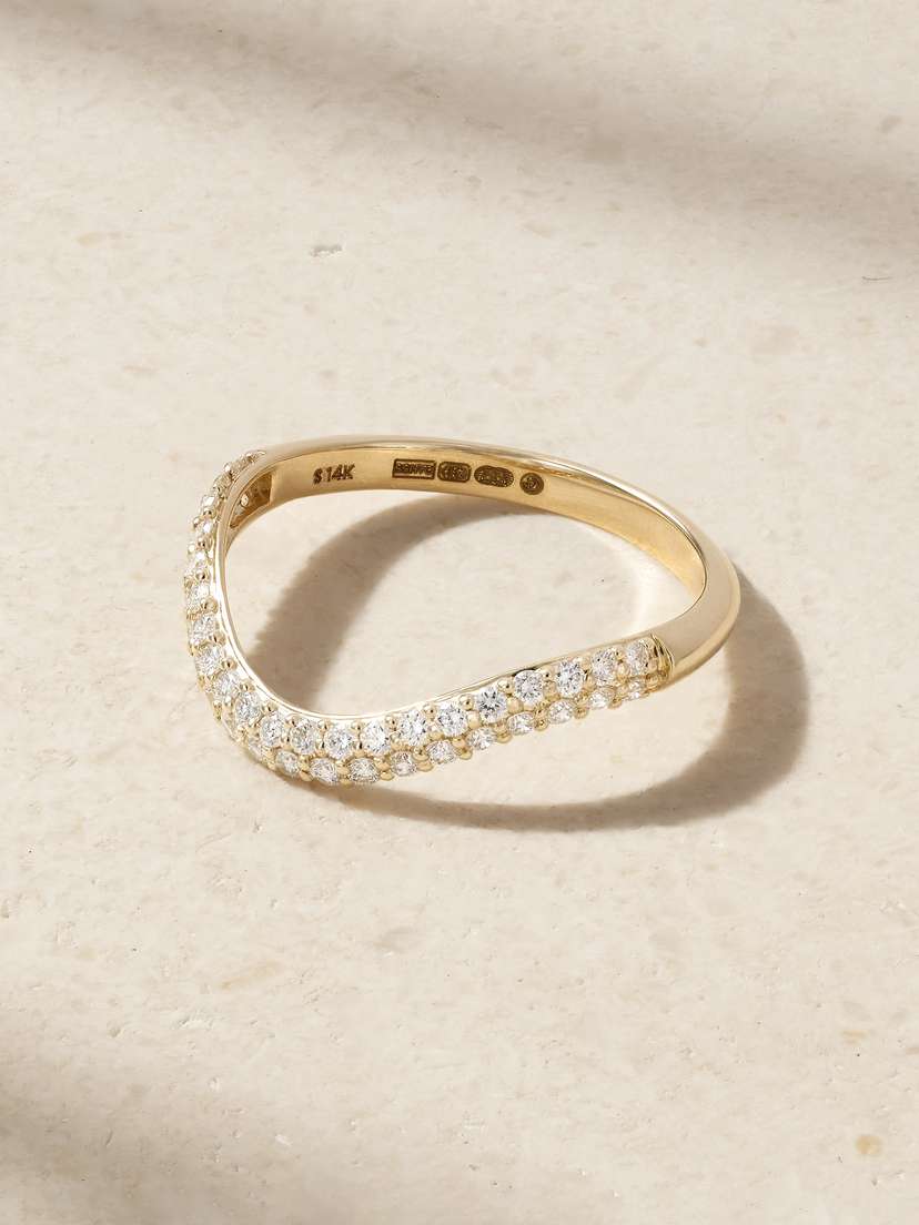 STONE AND STRAND Anjelica 14-karat Gold Diamond Ring
