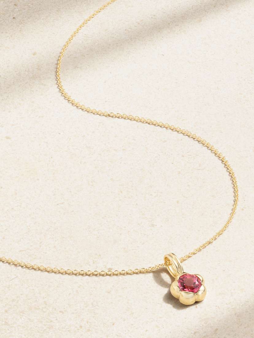 STONE AND STRAND Festival 14-karat Gold Tourmaline Necklace