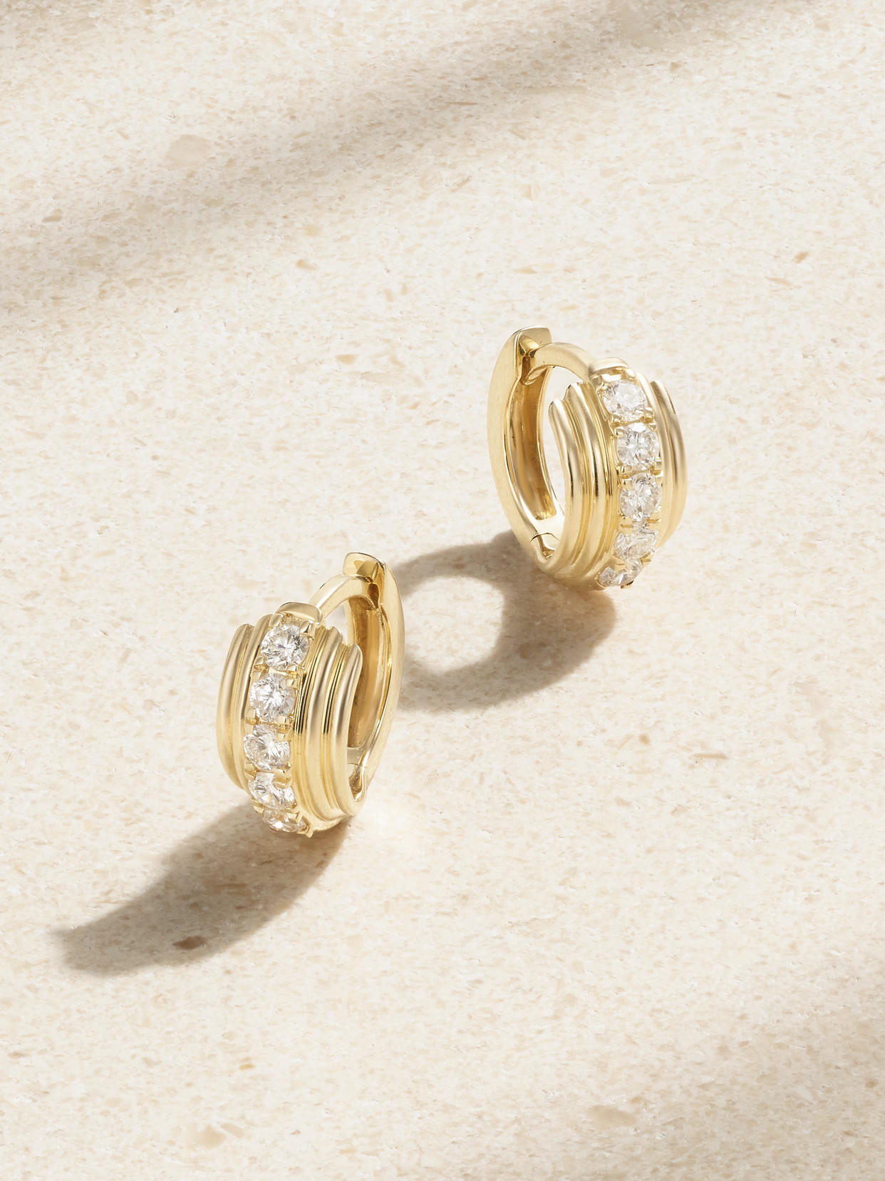 Stone And Strand Boulevard 14-karat Gold Diamond Hoop Earrings