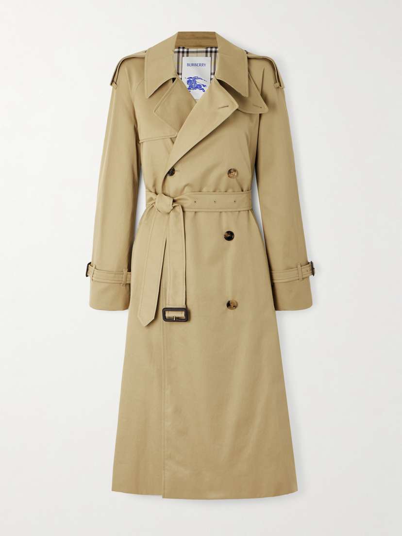 Burberry Castleford Double-breasted Cotton-gabardine Trench Coat
