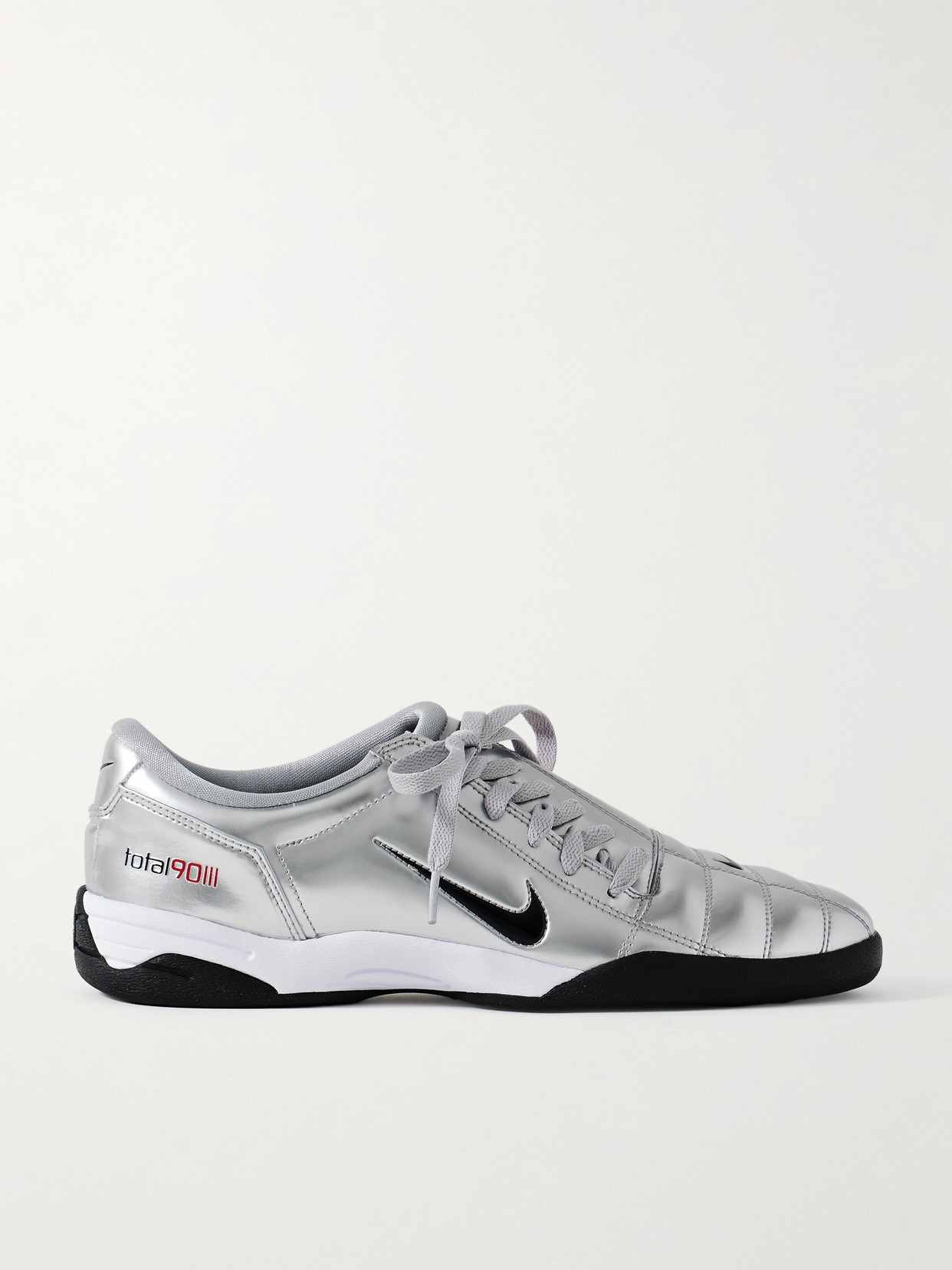 Nike - Total 90 Metallic Leather Sneakers - Silver