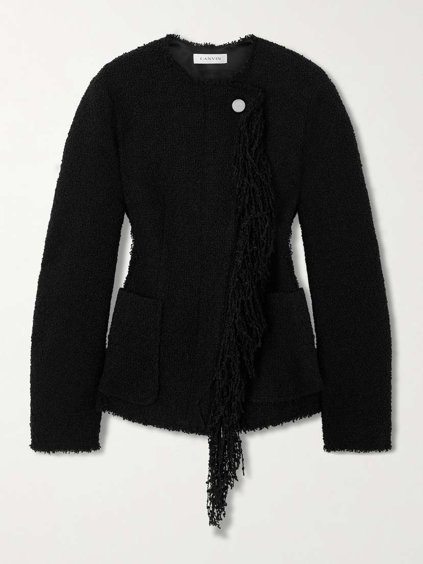 Lanvin Fringed Wool-blend Bouclé Jacket