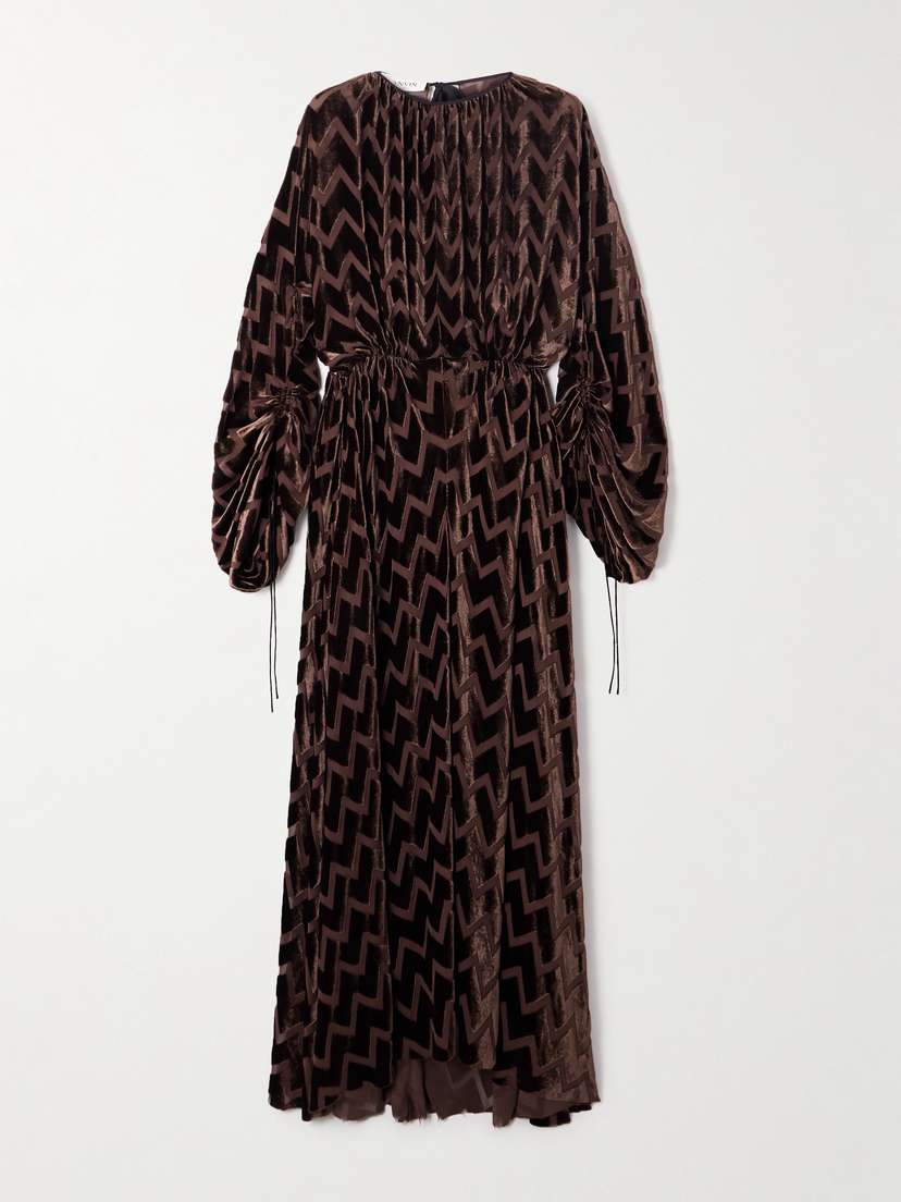 Lanvin Devoré-velvet Maxi Dress