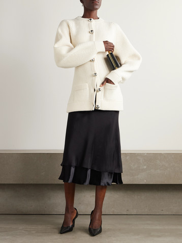 Lanvin Ribbed wool cardigan
