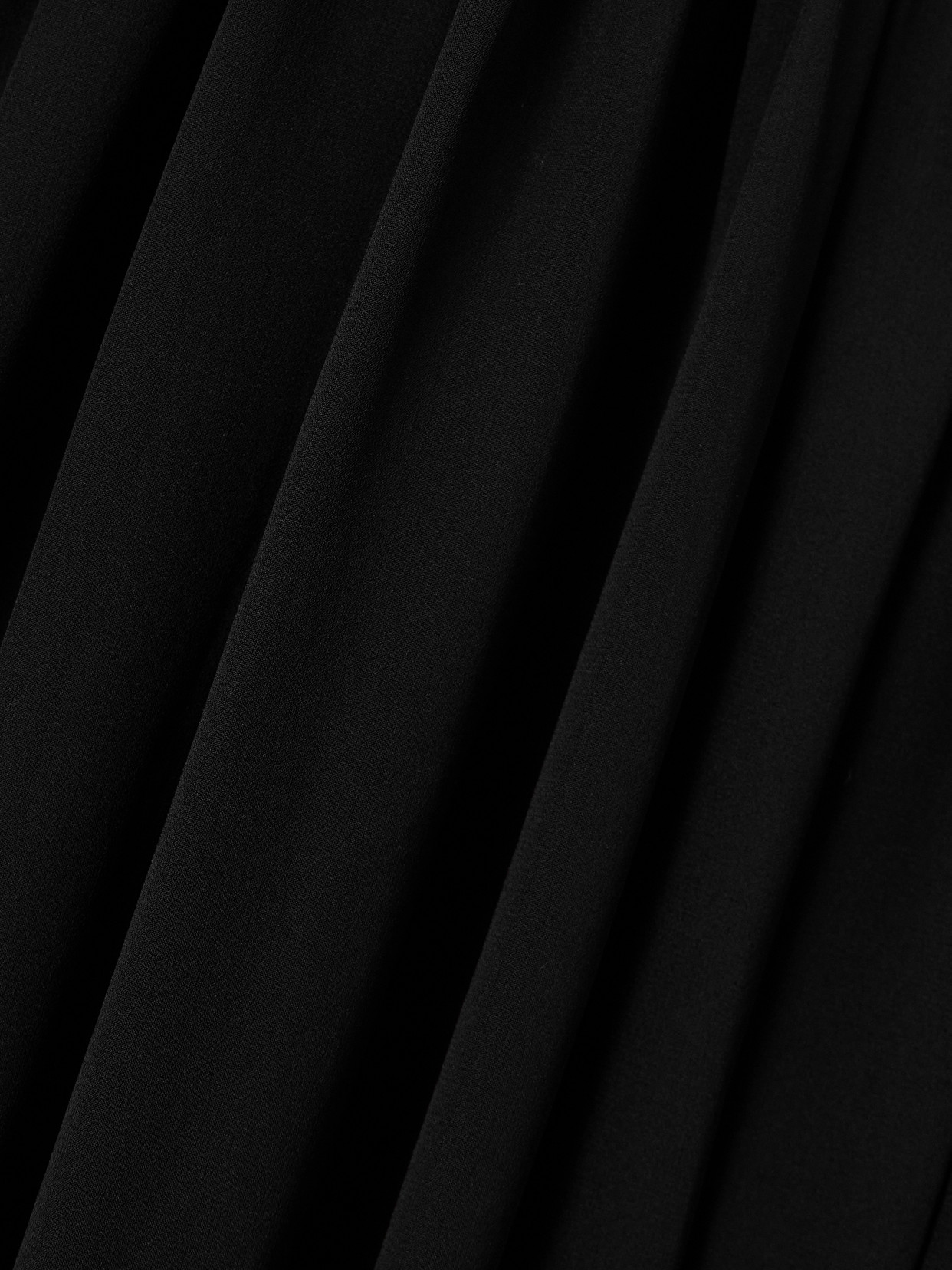 Lanvin Cape-effect Gathered Silk-chiffon Gown In Black