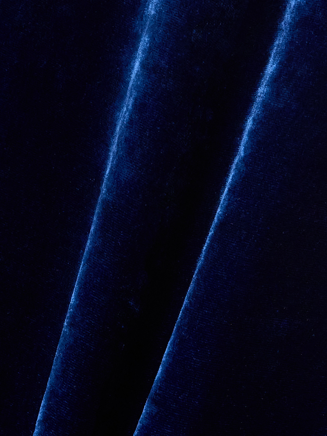 Lanvin Asymmetric Velvet Skirt In Blue