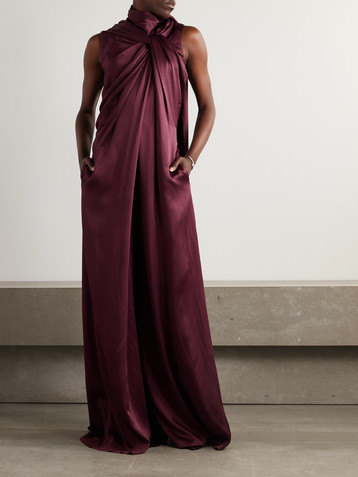 Lanvin Draped satin jumpsuit