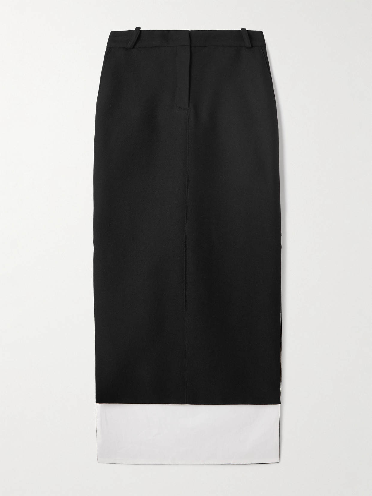 Lanvin Asymmetric Wool Skirt In Black