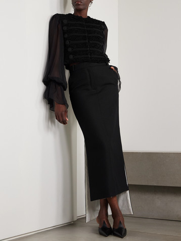 Lanvin Asymmetric wool skirt