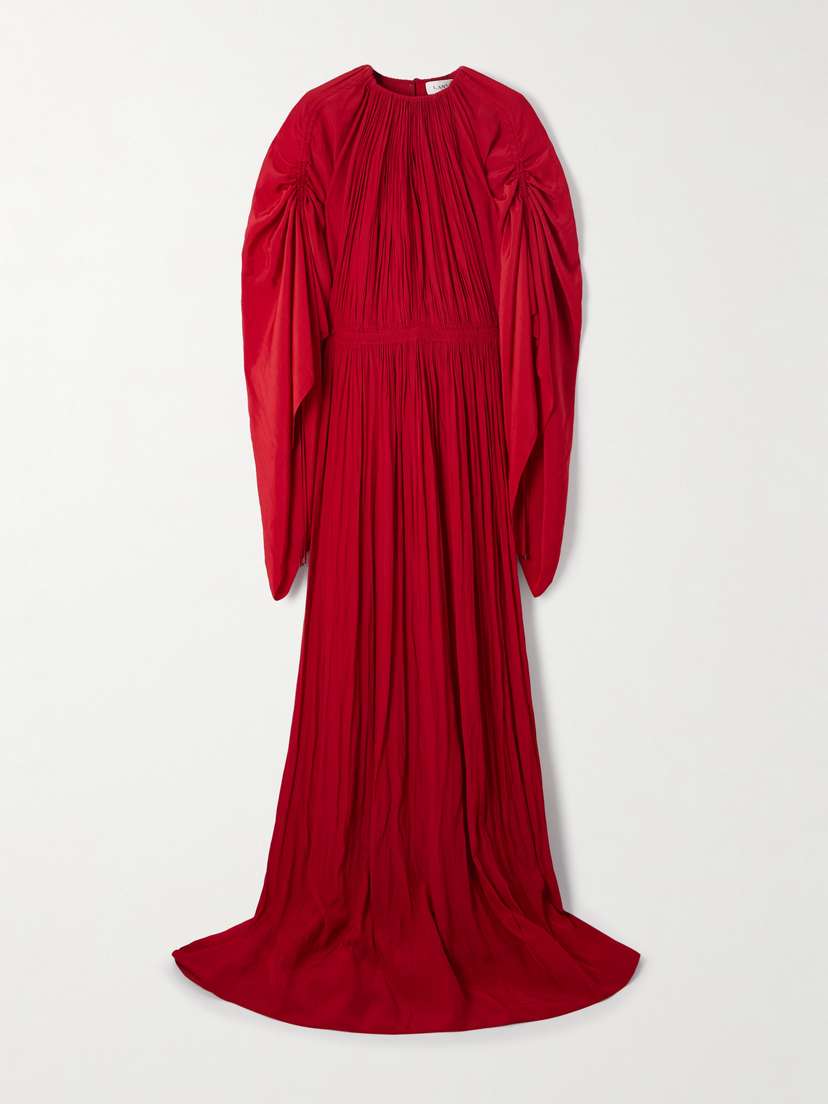 Lanvin Pleated Chiffon Gown