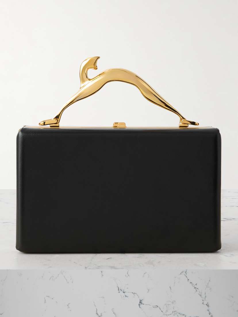 Lanvin Cat Leather Clutch