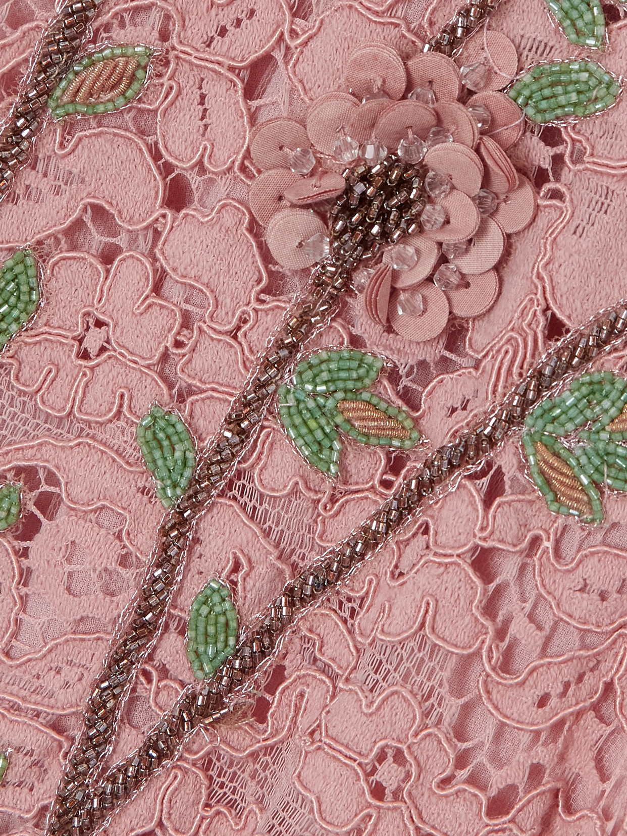 Costarellos Marlena Embellished Corded-lace Midi Dress In Pink