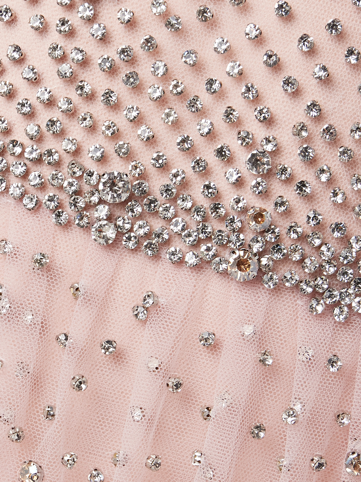 Costarellos Jesenia Tiered Crystal-embellished Tulle Gown In Pink