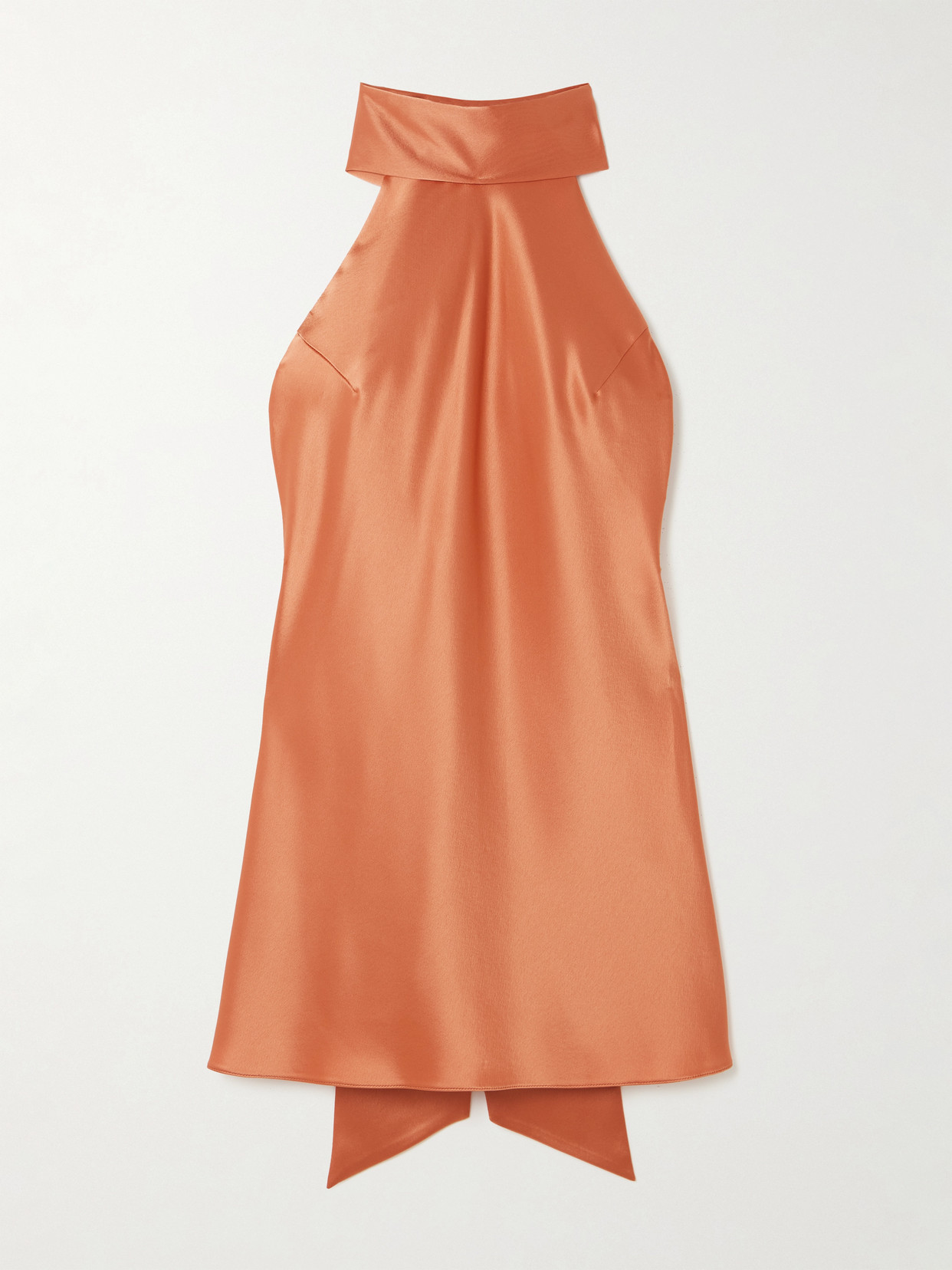 Galvan Sienna Halterneck Satin Mini Dress