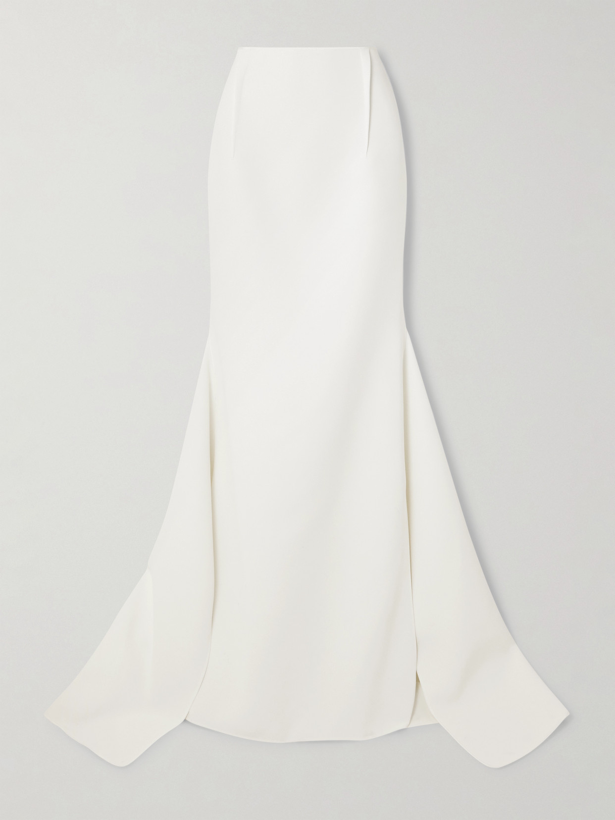 Maticevski Snaking Asymmetric Crepe Skirt In White