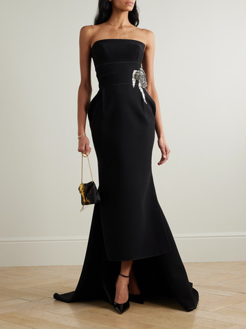 Maticevski Residence strapless embellished crepe gown