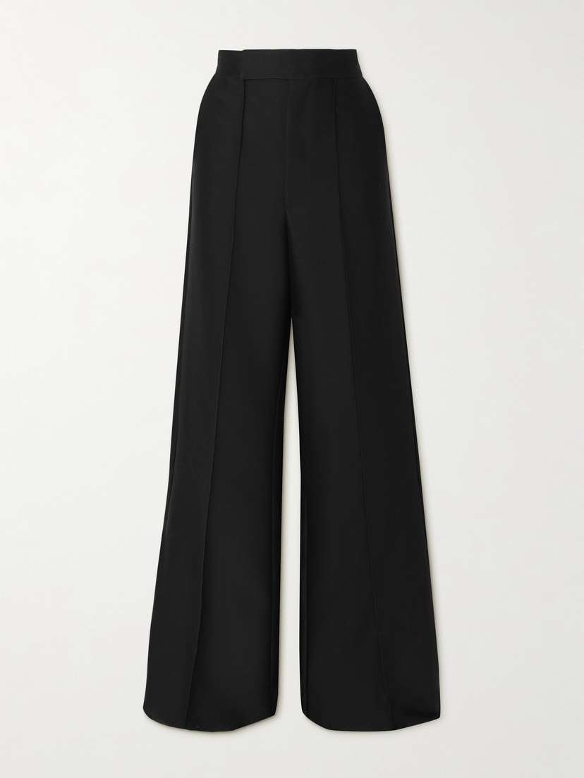 Maticevski Rival Wool And Silk-blend Wide-leg Pants