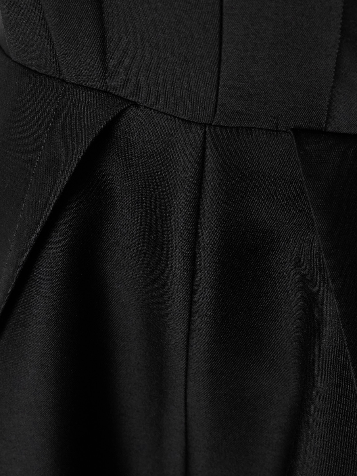 Maticevski Invigorate Pleated Wool And Silk-blend Dress In Black