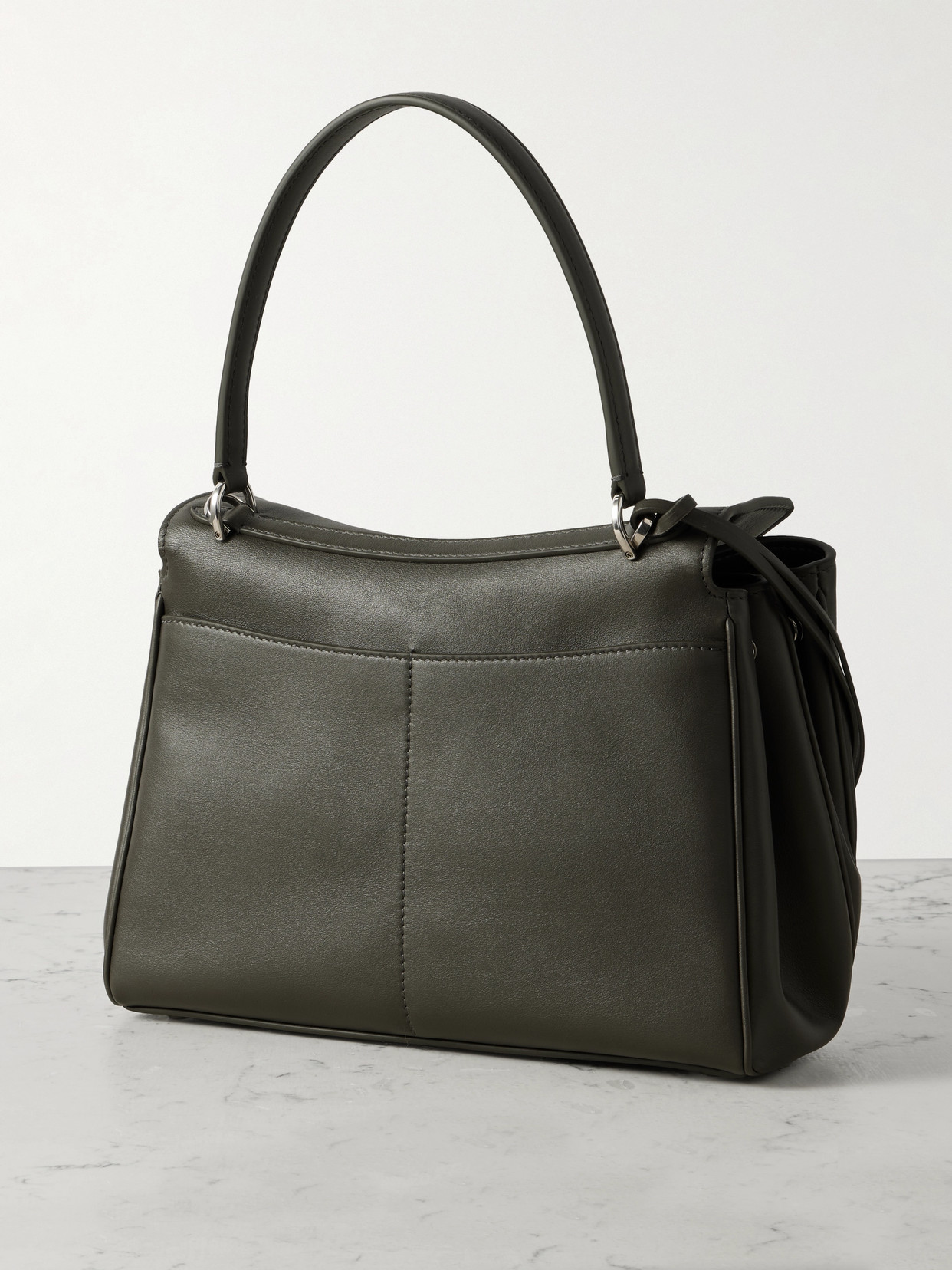 Balenciaga Rodeo Small Leather Tote Bag In Green