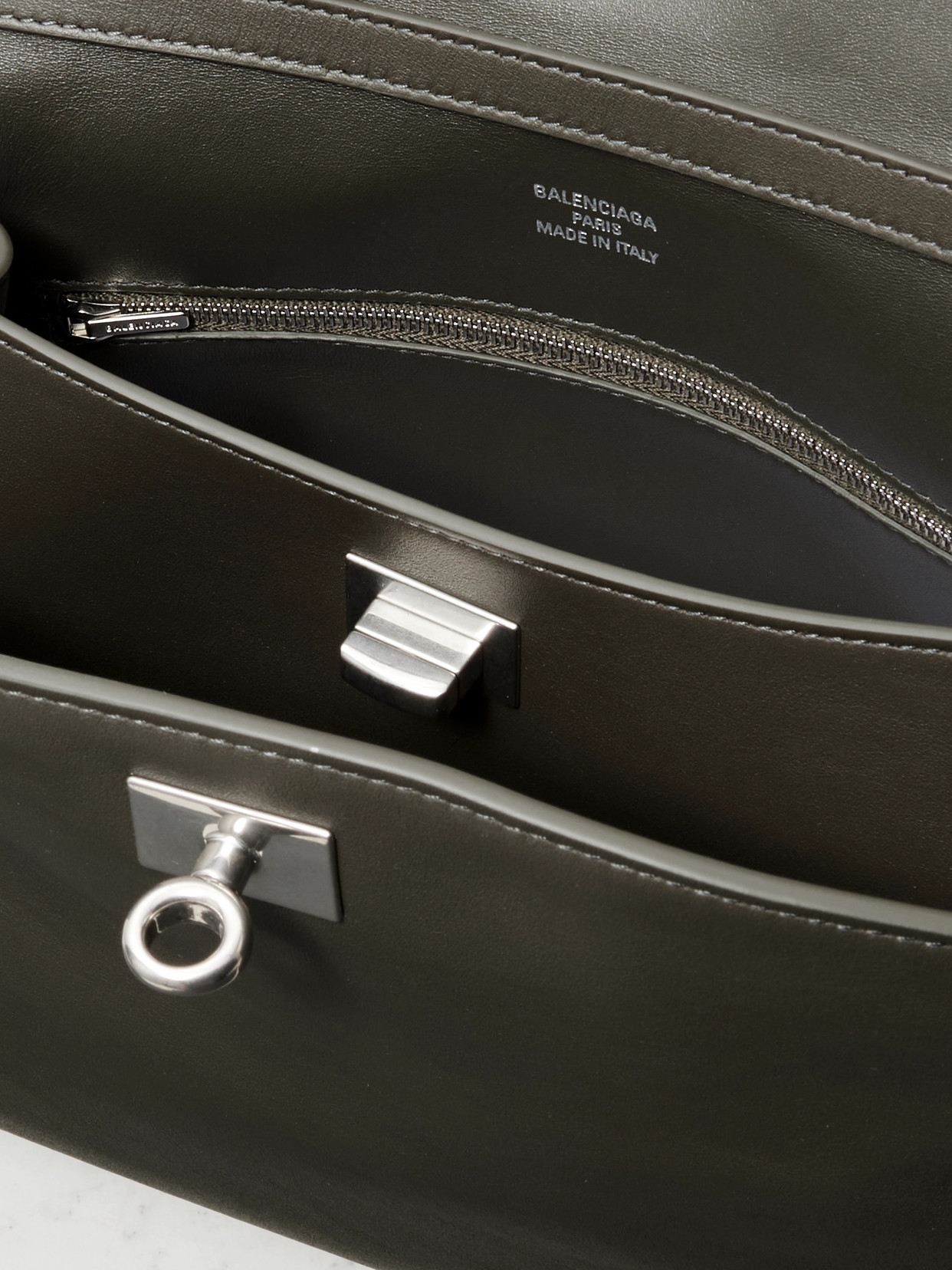 Balenciaga Rodeo Small Leather Tote Bag In Green