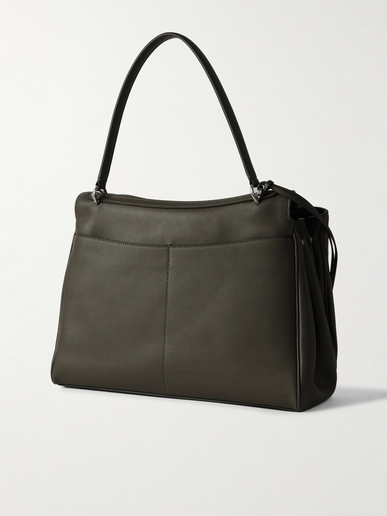 Balenciaga Rodeo Medium Leather Shoulder Bag In Green