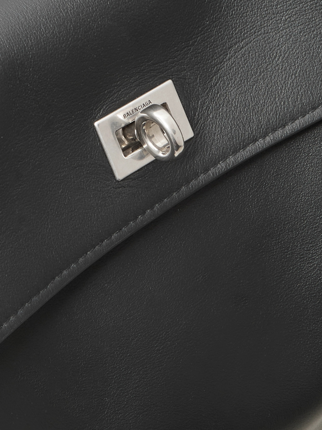 Balenciaga Smooth Black Calfskin Small Rodeo Bag Women In Black