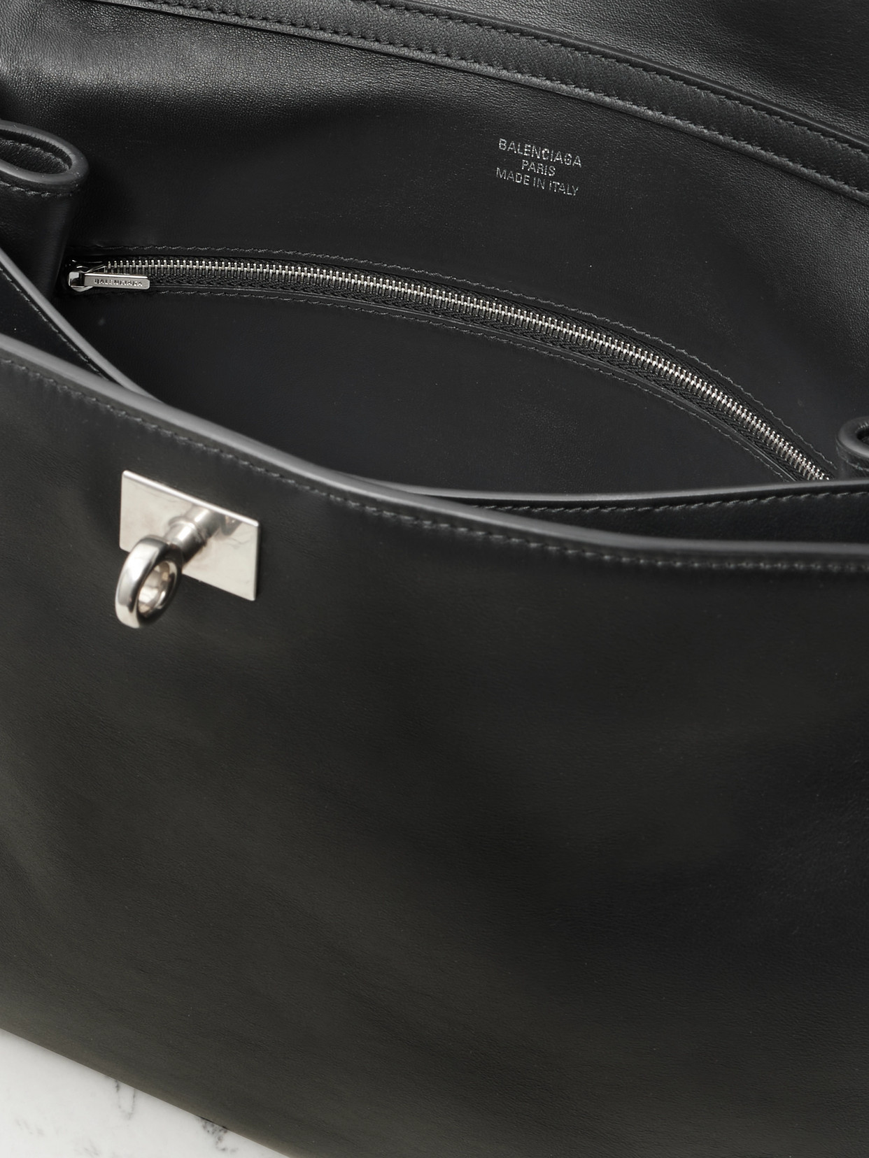 Balenciaga Smooth Black Calfskin Small Rodeo Bag Women In Black